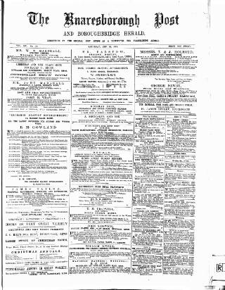 cover page of Knaresborough Post published on December 30, 1876