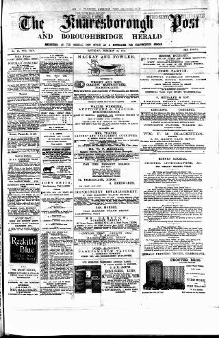 cover page of Knaresborough Post published on February 28, 1885