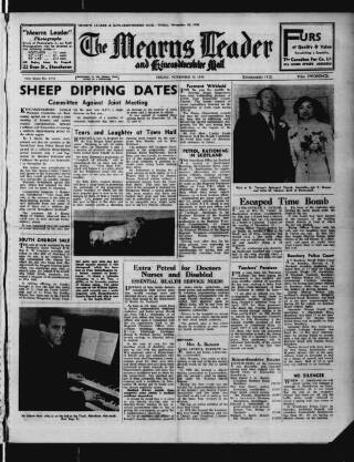 cover page of Mearns Leader published on November 30, 1956