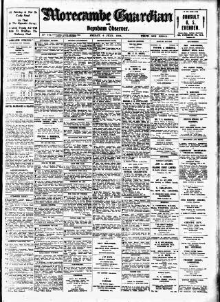 cover page of Morecambe Guardian published on July 6, 1934