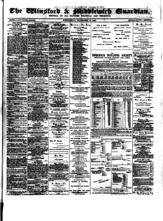 cover page of Winsford & Middlewich Guardian published on November 15, 1899