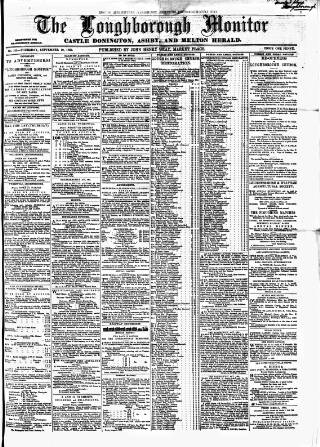 cover page of Loughborough Monitor published on September 18, 1862