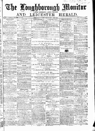 cover page of Loughborough Monitor published on November 30, 1865
