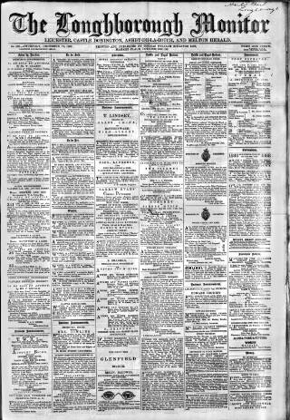 cover page of Loughborough Monitor published on December 12, 1867