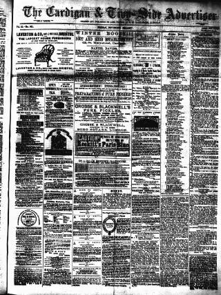 cover page of Cardigan & Tivy-side Advertiser published on November 30, 1877