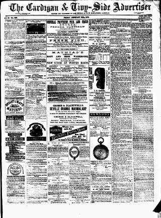 cover page of Cardigan & Tivy-side Advertiser published on February 28, 1879