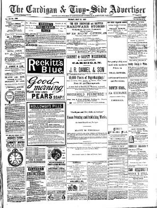 cover page of Cardigan & Tivy-side Advertiser published on May 31, 1889