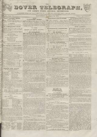 cover page of Dover Telegraph and Cinque Ports General Advertiser published on November 15, 1834