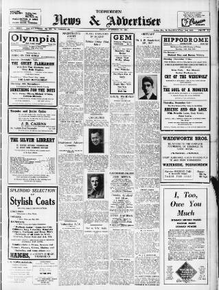 cover page of Todmorden & District News published on November 30, 1945