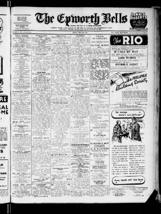 cover page of Epworth Bells, Crowle and Isle of Axholme Messenger published on November 30, 1945