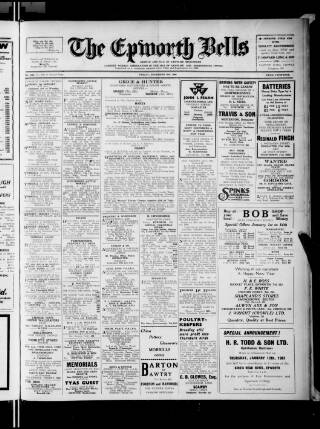 cover page of Epworth Bells, Crowle and Isle of Axholme Messenger published on December 30, 1960