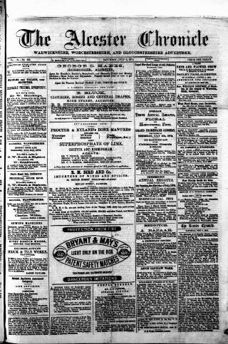 cover page of Alcester Chronicle published on July 6, 1872