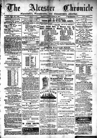 cover page of Alcester Chronicle published on November 15, 1884