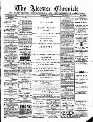 cover page of Alcester Chronicle published on November 30, 1889
