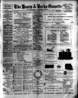 cover page of Hants and Berks Gazette and Middlesex and Surrey Journal published on July 6, 1901