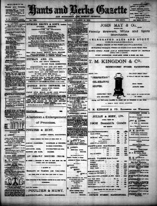 cover page of Hants and Berks Gazette and Middlesex and Surrey Journal published on November 15, 1902