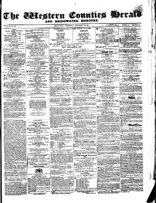 cover page of Bridgwater Mercury published on November 30, 1859