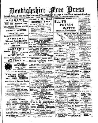 cover page of Denbighshire Free Press published on July 6, 1901