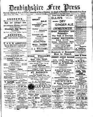 cover page of Denbighshire Free Press published on February 28, 1903