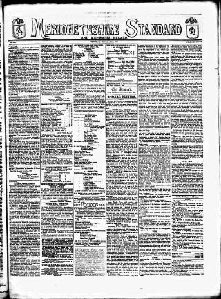 cover page of Cambrian News published on November 30, 1865