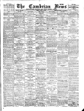 cover page of Cambrian News published on July 6, 1900