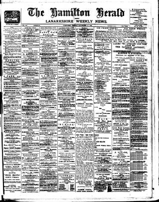 cover page of Hamilton Herald and Lanarkshire Weekly News published on November 15, 1901