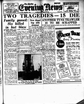 cover page of Shields Daily News published on September 18, 1954