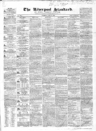 cover page of Liverpool Standard and General Commercial Advertiser published on July 6, 1841