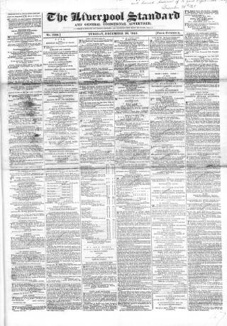 cover page of Liverpool Standard and General Commercial Advertiser published on December 30, 1845