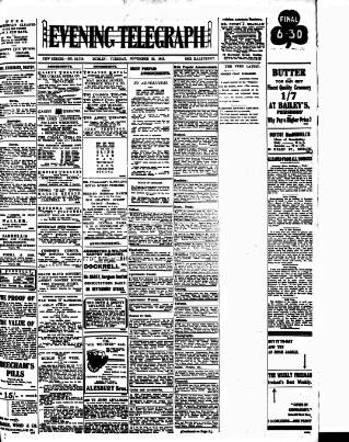 cover page of Dublin Evening Telegraph published on November 30, 1915