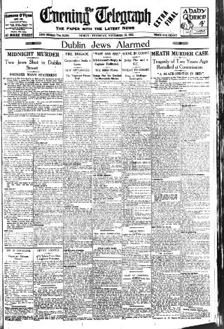 cover page of Dublin Evening Telegraph published on November 15, 1923