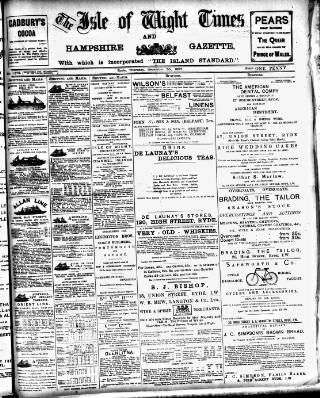 cover page of Isle of Wight Times published on December 30, 1897