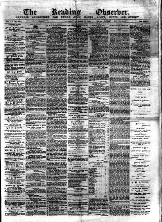 cover page of Reading Observer published on November 30, 1889