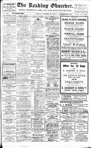 cover page of Reading Observer published on February 28, 1920
