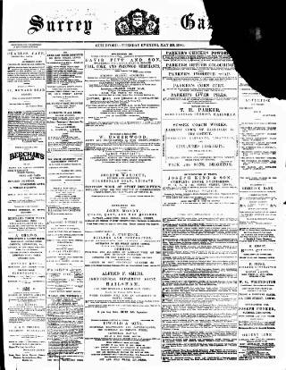 cover page of Surrey Gazette published on May 29, 1900