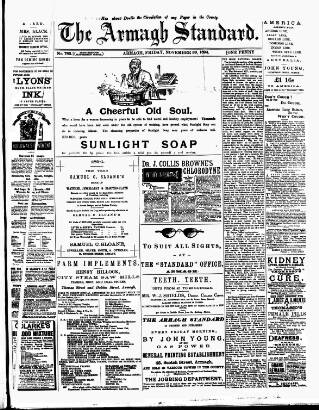 cover page of Armagh Standard published on November 30, 1894