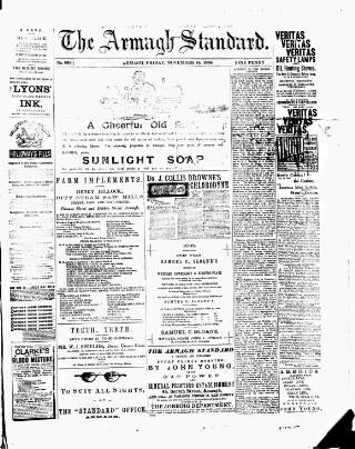 cover page of Armagh Standard published on November 15, 1895