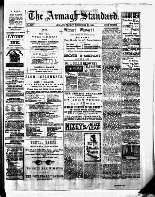 cover page of Armagh Standard published on February 28, 1896