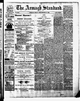 cover page of Armagh Standard published on September 18, 1896