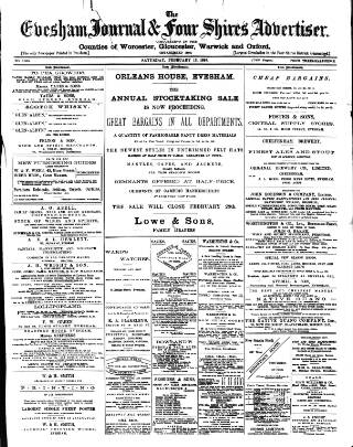 cover page of Evesham Journal published on February 12, 1898