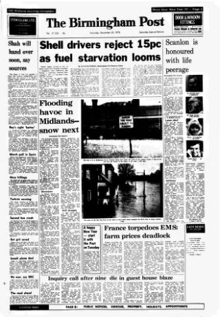 cover page of Birmingham Daily Post published on December 30, 1978
