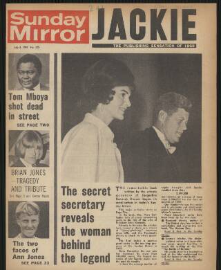 cover page of Sunday Mirror published on July 6, 1969