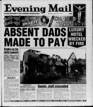 cover page of Birmingham Mail published on July 6, 1998