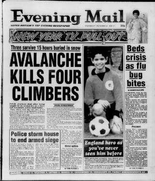 cover page of Birmingham Mail published on December 30, 1998