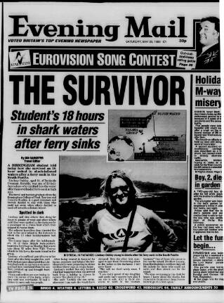 cover page of Birmingham Mail published on May 29, 1999