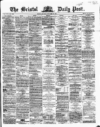 cover page of Bristol Daily Post published on November 30, 1863