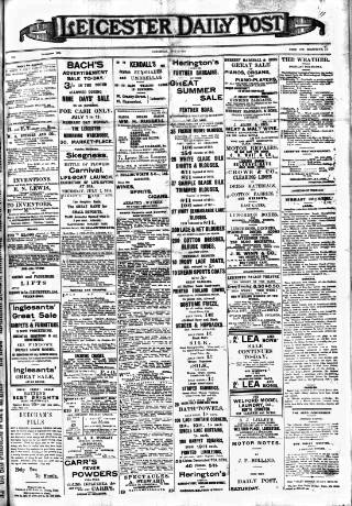 cover page of Leicester Daily Post published on July 6, 1910