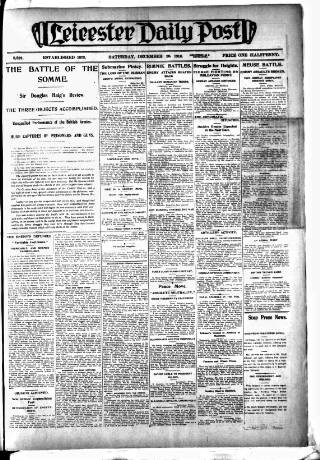cover page of Leicester Daily Post published on December 30, 1916