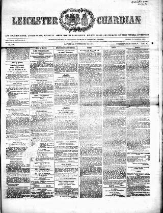 cover page of Leicester Guardian published on November 30, 1861