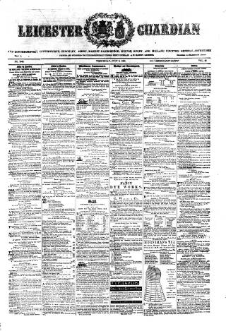 cover page of Leicester Guardian published on July 6, 1870